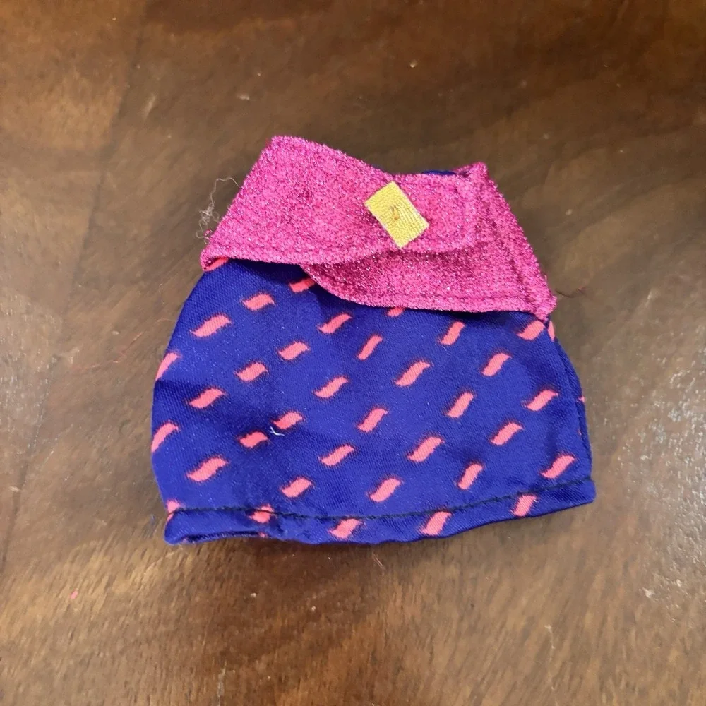 Vintage 1980s Jem Doll Broadway Magic Pink Blue Mini Skirt Hasbro Fashion Outfit